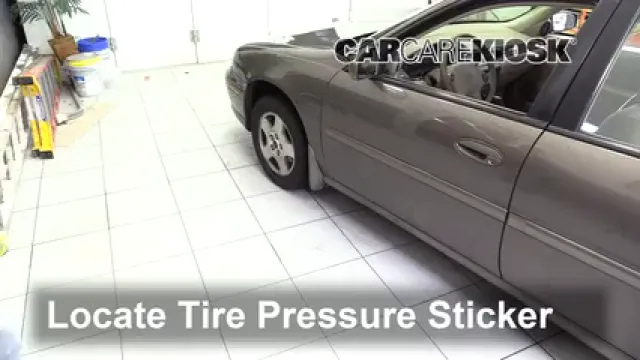 2002 Chevrolet Malibu LS 3.1L V6 Pneus et roues Vérifier la pression des pneus